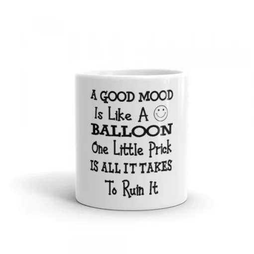 Dobro razpoloženje je kot skodelica za kavo z balonom