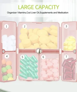 7 Compartments Pill Organizer Box