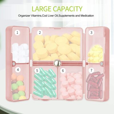 7 Compartments Pill Organizer Box