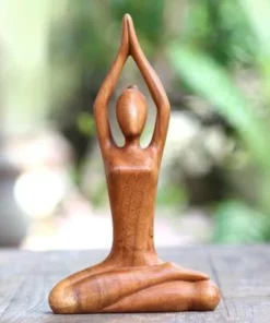 Wooden Yogi Sculpture