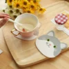 Cat Shaped Tea Coaster Cup Mat
