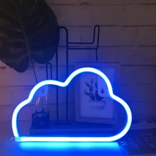 Semn cu lumină neon cloud pentru vibrații de decor de lux