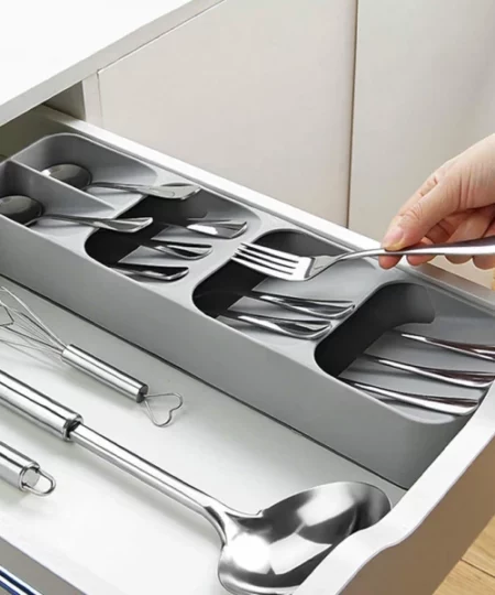 Compact Cutlery Organizer Kitchen Drawer Tray