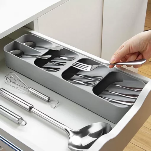 Compact Cutlery Organiser Kitchen Drawer Tray