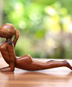Wooden Yogi Sculpture