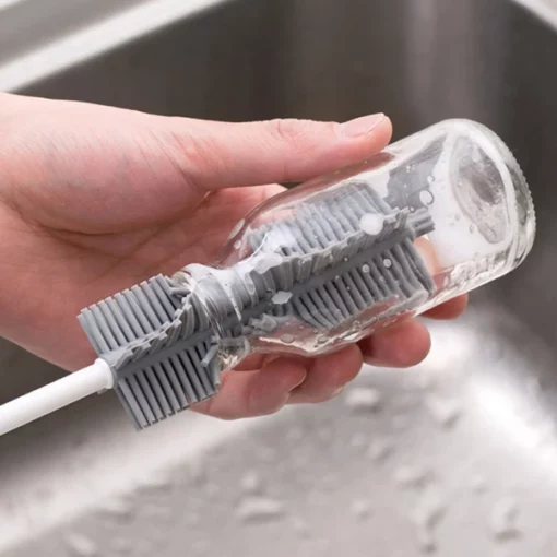 Гъвкав силиконов препарат за почистване на четки за бутилки