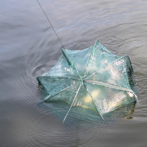 Składana pułapka wędkarska z sześciokątną siecią rybacką
