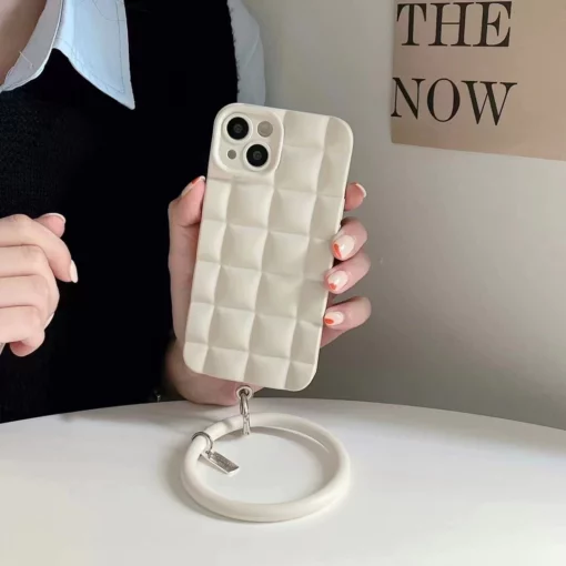 Frosted Pearl Bracelet Case rau iPhone