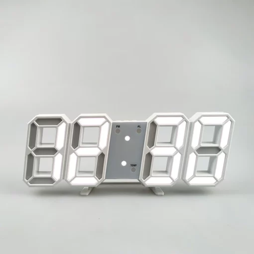 שעון קיר LED דיגיטלי מודרני בתלת מימד