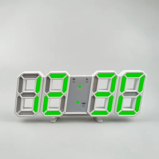 שעון קיר LED דיגיטלי מודרני בתלת מימד