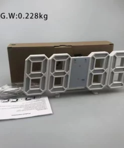 3D Modern Digital Led Wall Clock