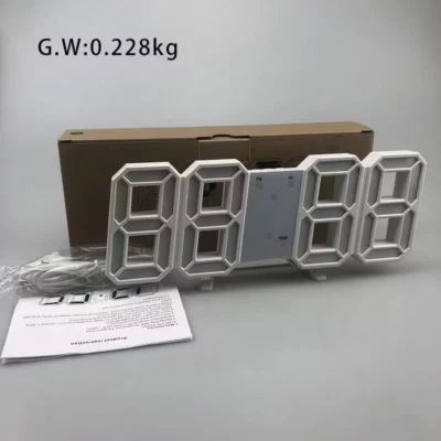 3D Modern Digital Led Wall Clock
