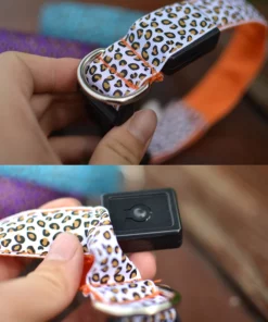 Adjustable LED Safety Nylon Leopard Dog Collar