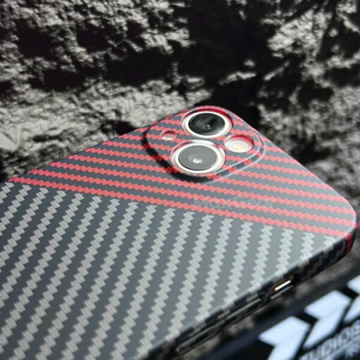 Serat Karbon Tekstur Magnét Wireless Ngecas Case iPhone