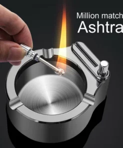 Metal Ashtray Ten Thousand Match Lighter
