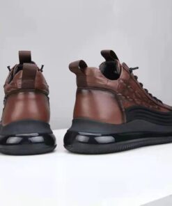 Mens Leather Casual Sneakers Shoes