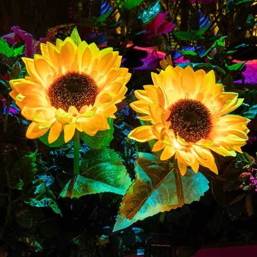 Outdoor Solar Taman Sunflower Lampu