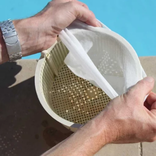 Calcetín para skimmer de piscina para filtración de bajo presupuesto