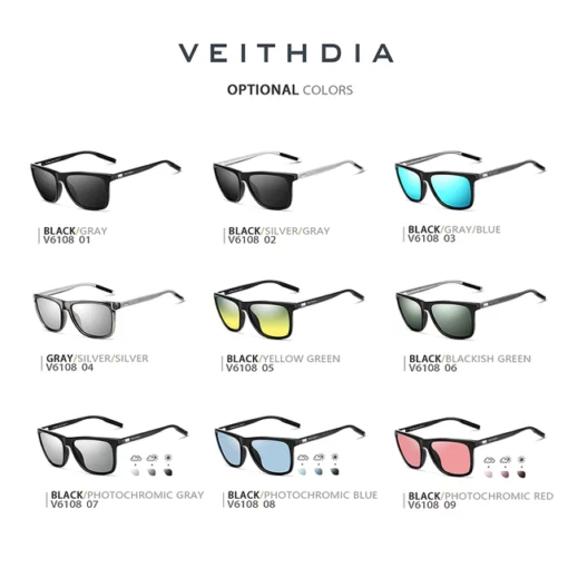 Óculos de sol polarizados masculinos de design