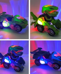 Transforming Dinosaur LED Car