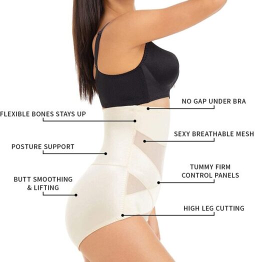 Modelador emagrecedor de cintura alta para controle de barriga feminino