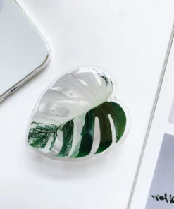 Cute Green Leaves Smartphone Holder
