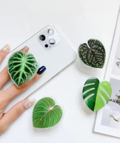 Cute Green Leaves Smartphone Holder