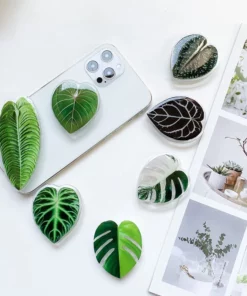 Cute Green Leaves Smartphone Holder