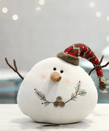Snowman Plush Toy With Scarf And Hat