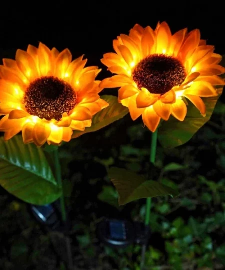 Solar Powered Sunflower Garden Stake Lights