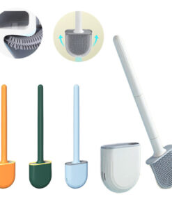 Silicone Toilet Brush and Holder Set