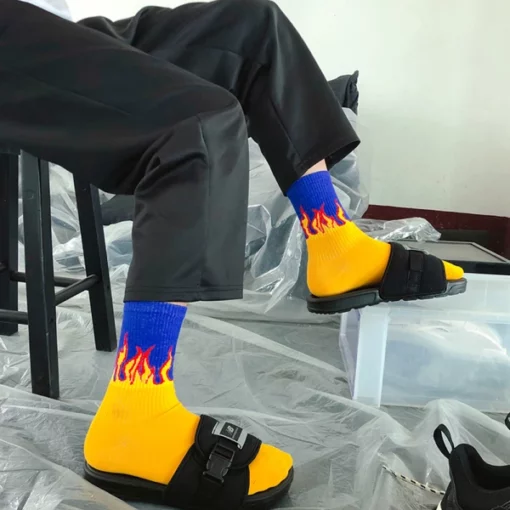 Унисекс пламен чорапи за секојдневен или формален стил изјава