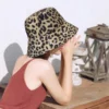 Unisex Reversible Leopard Print Bucket Hat