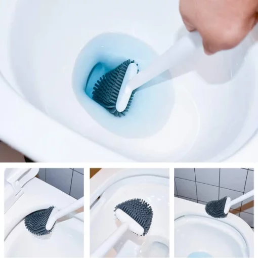 Rebolusyonaryong Flexible Silicone Toilet Brush na May Hawak