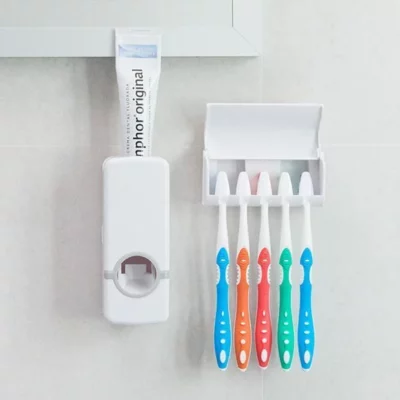 Anti-Hassle Toothbrush Toothpaste Holder