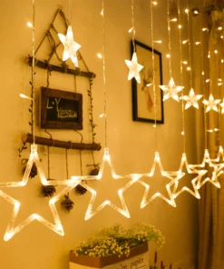 LED Star Curtain String Lights