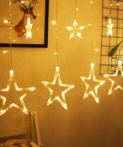LED Star Curtain String Lights