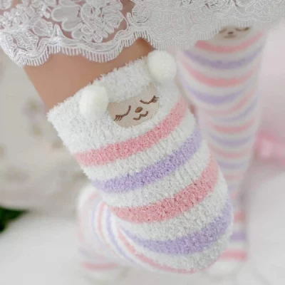 Cute & Comfy Striped Animal Thigh High Socks