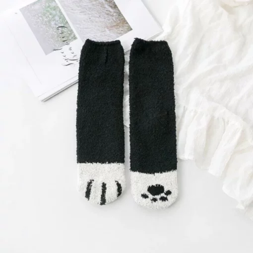Slatke čarape Fuzzy Cat Claw