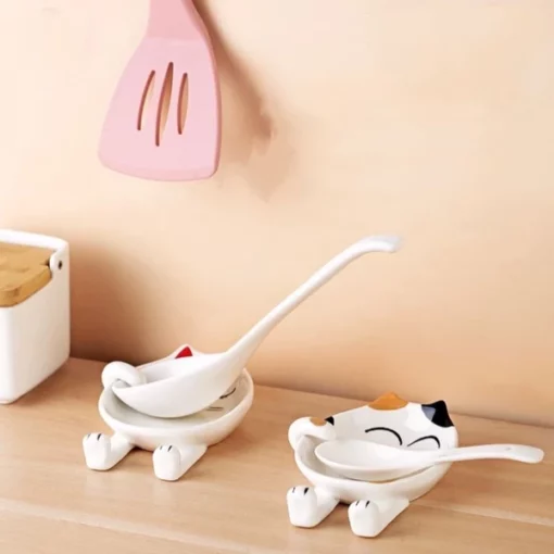 Suport pentru linguri pentru pisici din ceramică