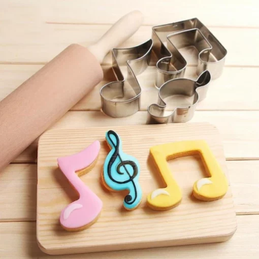 Formă pentru biscuiți cu note muzicale din oțel inoxidabil