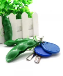 Stress Relieving Pop Up Edamame Keychain