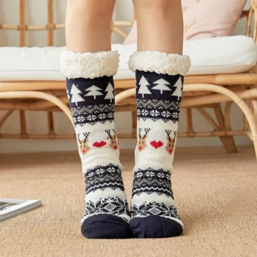 Anti-Slip Cozy Cabin Socks