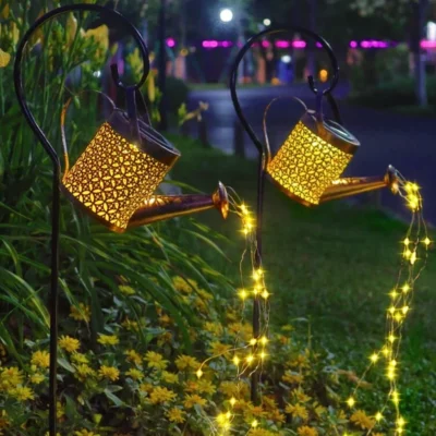 Glowing Watering Can Made with Fairy Light
