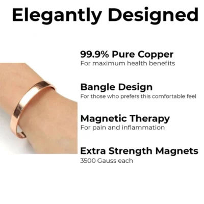Pure Magnetic Copper Therapy Bangle Bracelet