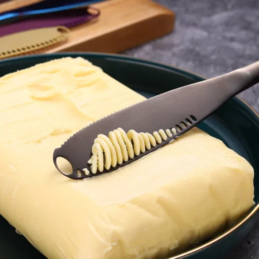 Kuchynský nerezový natierač masla 3 v 1