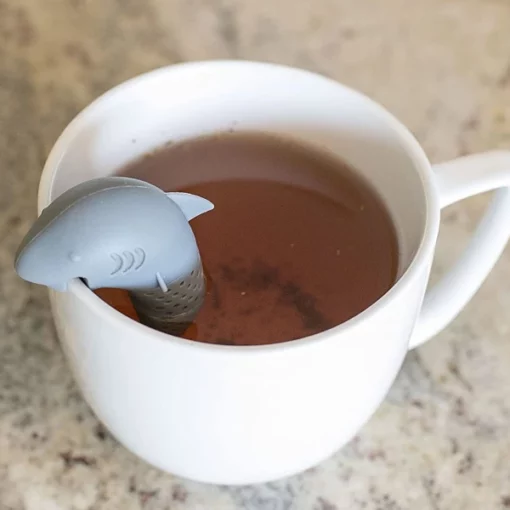 מסננת תה מסיליקון בצורת כריש