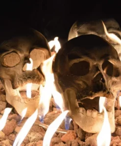 Terrifying Human Skull Fire Pit