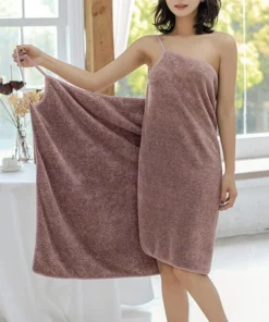 Wearable Microfiber Bath Towel Bathrobe