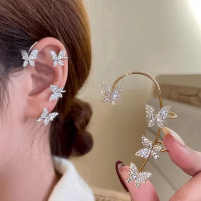 Elegant Easy Clip Butterfly Earrings Require No Piercing